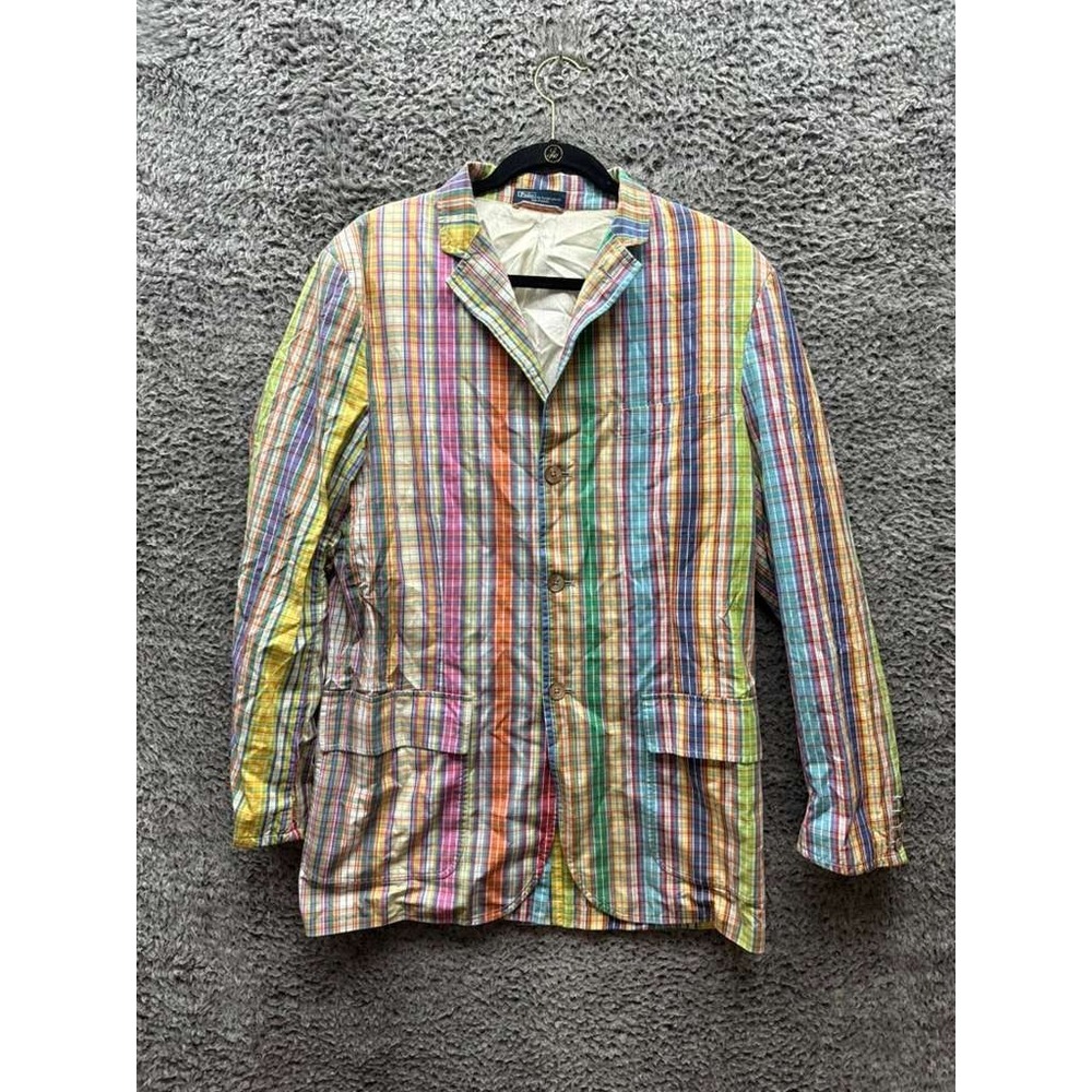 Polo Ralph Lauren 3 Button Madras Check Suit Blazer Multicolor Mens Size M